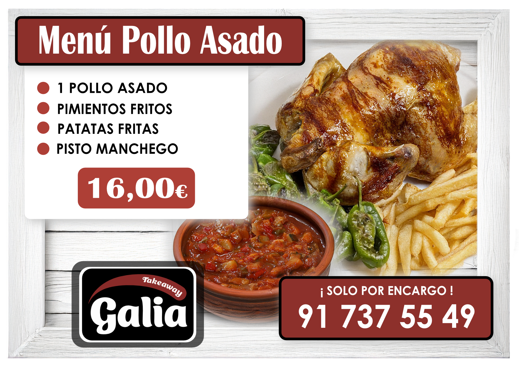 Menú Pollo Asado